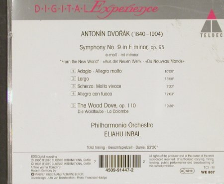 Dvorák,Antonín: Symphony No. 9 in E minor, Teldec(), D, 1993 - CD - 91316 - 5,00 Euro