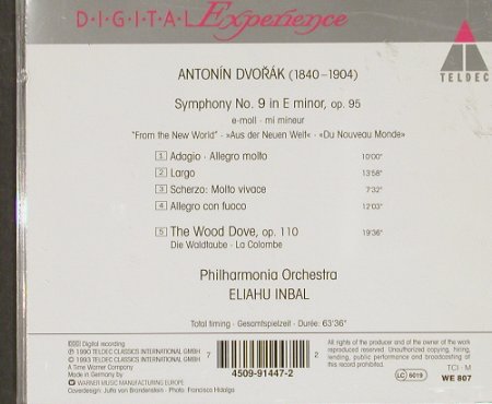 Dvork,Antonn: Symphony No. 9 in E minor, Teldec(), D, 1993 - CD - 91316 - 5,00 Euro