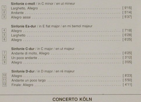 Kraus,Joseph Martin: 4 Sinfonien - Concerto Köln, Capriccio/WDR(), D, 1991 - CD - 91317 - 7,50 Euro