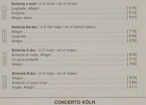 Kraus,Joseph Martin: 4 Sinfonien - Concerto Köln, Capriccio/WDR, D, 1991 Typ: CD Best.-Nr.: 91317 Preis: 7,50 Euro