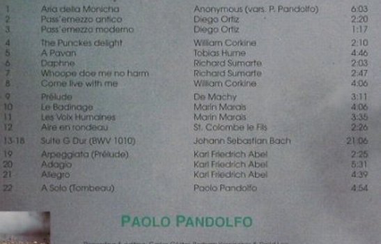 Pandolfo,Paolo: A Solo, Glossa(), EU, 98 - CD - 91325 - 10,00 Euro