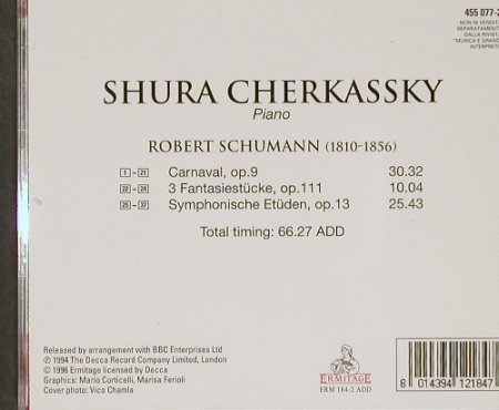 Schumann,Robert: Carnaval, op.9, 111, 13, Decca, D, 1996 Typ: CD Best.-Nr.: 91347 Preis: 10,00 Euro