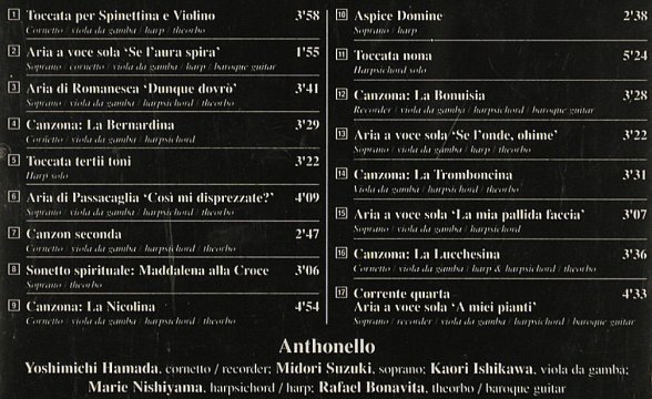Frescobaldi,Girolamo: Arie, BIS(1166), A, 2001 - CD - 91373 - 10,00 Euro