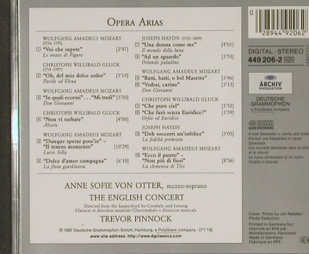 von Otter,Anne Sofie: Opera Arias-Mozart, Gluck, Hayden, Archiv(), D, 1997 - CD - 91416 - 10,00 Euro