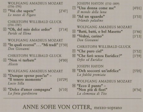 von Otter,Anne Sofie: Opera Arias-Mozart, Gluck, Hayden, Archiv, D, 1997 Typ: CD Best.-Nr.: 91416 Preis: 10,00 Euro
