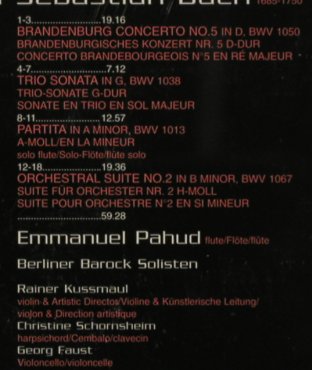 Bach,Johann Sebastian: Brandenburg Concerto 5,OrchSuite2, EMI(), EU, 2001 - CD - 91450 - 7,50 Euro