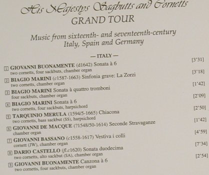 His Majesty Sagbutts And Cornetts: Grand Tour 16th -17th cent., Hyperion(), UK, 96 - CD - 91680 - 10,00 Euro