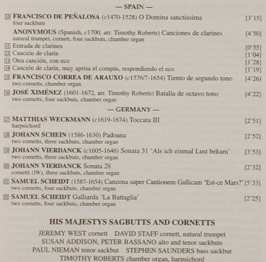His Majesty Sagbutts And Cornetts: Grand Tour 16th -17th cent., Hyperion(), UK, 96 - CD - 91680 - 10,00 Euro