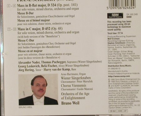 Schubert,Franz: Mass in B-flat D324,Mass in C D452, Sony (SK 68248), D, 1996 Typ: CD Best.-Nr.: 91780 Preis: 7,50 Euro