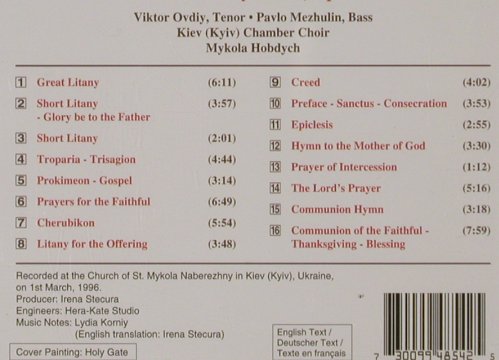 Tschaikovsky,Peter: Liturgy Of St.John Chrysostom,op.41, Naxos(), D, 1997 - CD - 91797 - 5,00 Euro