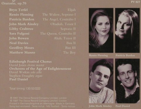 Mendelssohn Bartholdy,Felix: Elijah, Gesammtaufnahme, Decca (455 688-2), D, 1997 Typ: 2CD Best.-Nr.: 91813 Preis: 12,50 Euro