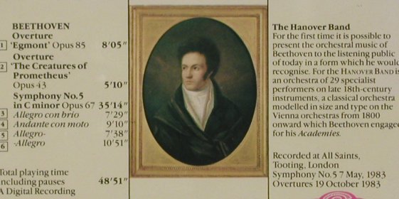 Beethoven,Ludwig van: Symphony No 5...,Overtures, Nimbus (NIM 5007), UK, 1984 Typ: CD Best.-Nr.: 91823 Preis: 7,50 Euro