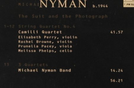 Nyman,Michael: The Suit and The Photograph, EMI, NL, 1998 Typ: CD Best.-Nr.: 91855 Preis: 7,50 Euro