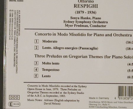 Respighi,Ottorino: Concerto in Modo Misolidio, Marco Polo, D, 84 Typ: CD Best.-Nr.: 91995 Preis: 10,00 Euro