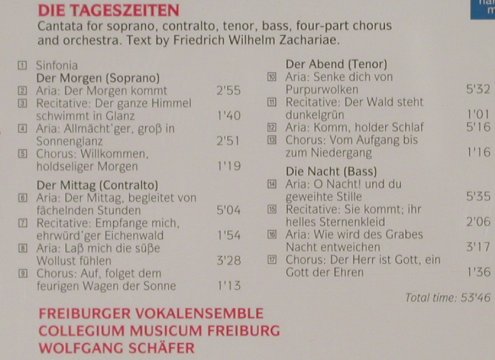 Telemann,Georg Philipp: Die Tageszeiten, DHM(), D, 95 - CD - 91996 - 7,50 Euro