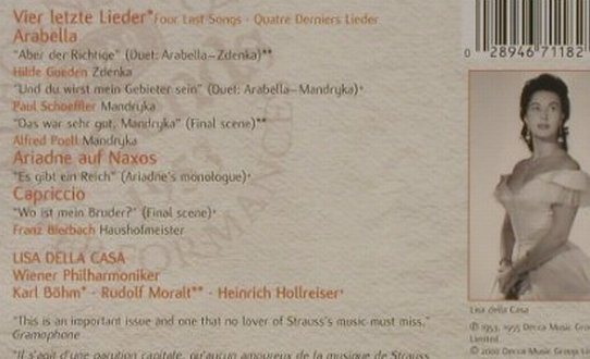 Strauss,Richard: Vier Letzte Lieder(53), Decca(), D, 2000 - CD - 92018 - 6,00 Euro