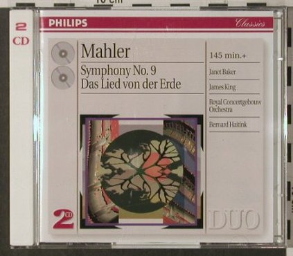 Mahler,Gustav: Symphony No 9, Das Lied v.der Erde, Philips, D, 1998 Typ: 2CD Best.-Nr.: 92035 Preis: 9,00 Euro