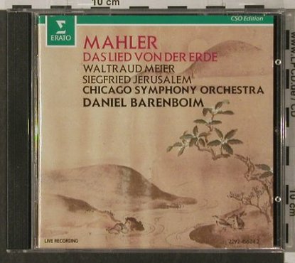 Mahler,Gustav: Das Lied von der Erde, Erato, D, 1992 Typ: CD Best.-Nr.: 92049 Preis: 7,50 Euro