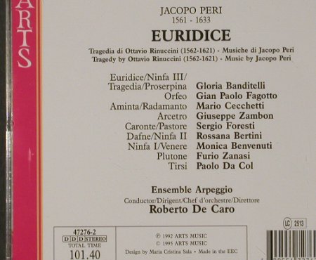 Peri,Jacopo: Euridice, Arts, EEC, 1995 Typ: 2CD Best.-Nr.: 92058 Preis: 11,50 Euro
