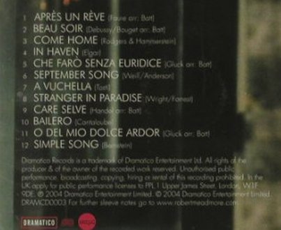 Meadmore,Robert: After A Dream, FS-New, Dramatico, , 2004 Typ: CD Best.-Nr.: 92111 Preis: 7,50 Euro