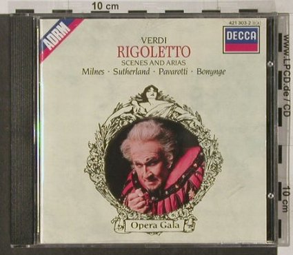 Verdi,Guiseppe: Rigoletto-Scenes and Arias (1974), Decca (421 303-2), D, 1988 Typ: CD Best.-Nr.: 92114 Preis: 6,00 Euro