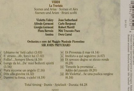 Verdi,Guiseppe: La Traviata-Scenes and Arias (1963), Decca, D, 1989 Typ: CD Best.-Nr.: 92117 Preis: 7,50 Euro