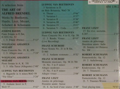 Brendel,Alfred: The Art Of - A Selection From, Philips, D,Promo, 95 Typ: CD Best.-Nr.: 92128 Preis: 7,50 Euro