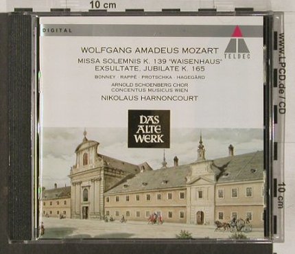Mozart,Wolfgang Amadeus: Missa Solemnis-K139, K.165, Teldec, D, 1994 Typ: CD Best.-Nr.: 92136 Preis: 9,00 Euro