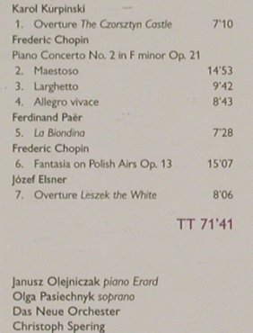 Chopin,Frederic: Warschau 1830, Opus111, F, 1999 Typ: CD Best.-Nr.: 92138 Preis: 7,50 Euro