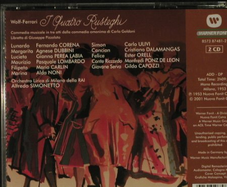 Wolf-Ferrari,Ermanno: I Quatro Rusteghi, Warner(), D, 2001 - 2CD - 92652 - 7,50 Euro