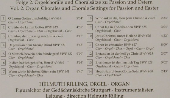 Bach,Johann Sebastian: Das Orgelbüchlein Vol. 2, Cantate, D, 1995 Typ: CD Best.-Nr.: 92660 Preis: 7,50 Euro