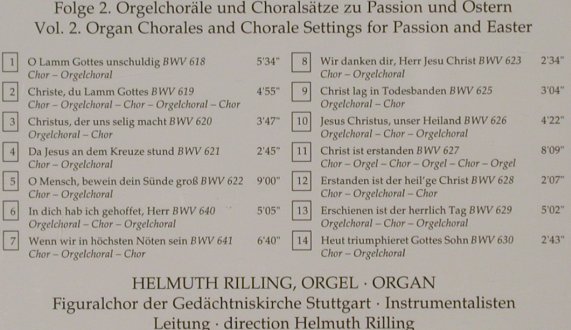 Bach,Johann Sebastian: Das Orgelbüchlein Vol. 2, Cantate(), D, 1995 - CD - 92660 - 7,50 Euro