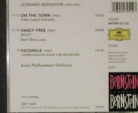 Bernstein,Leonard: On the Town, Fancy Free, Facsimile, Deutsche Gramophon, D, 1979 Typ: CD Best.-Nr.: 92690 Preis: 7,50 Euro