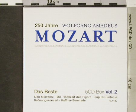 Mozart,Wolfgang Amadeus: 250 Jahre,Das Beste, Vol.1+2,BoxSet, Warner, EU, 2005 Typ: 5CD*2 Best.-Nr.: 93064 Preis: 20,00 Euro