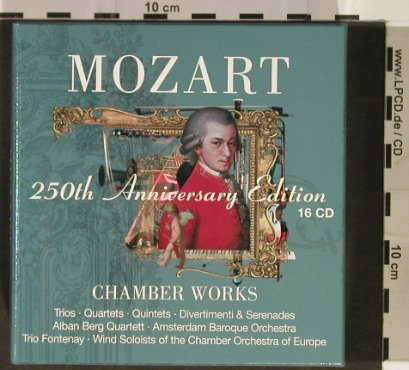 Mozart,Wolfgang Amadeus: 250th Anniv.Edition,Chamber Works, Warner, EU,BoxSet, 2005 Typ: 16CD Best.-Nr.: 93066 Preis: 30,00 Euro