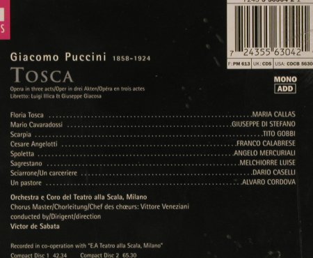 Callas,Maria: Donizetti: Tosca, FS-New, EMI, NL, 1997 Typ: 2CD Best.-Nr.: 93073 Preis: 14,00 Euro