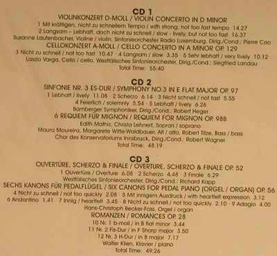 Schumann,Robert: Sinfonie Nr.3..., FS-New, Concerto Royale, D, 2001 Typ: 3CD Best.-Nr.: 94112 Preis: 5,00 Euro