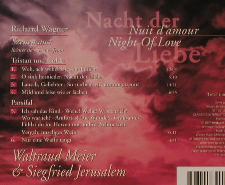 Wagner,Richard: Tristan & Isolde/Parsifal - Szenen, EW/Teldec, D, 1997 Typ: CD Best.-Nr.: 94597 Preis: 5,00 Euro