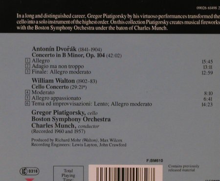 Dvorak,A. / W.Walton: Cello Concertos, RCA(), D, 1993 - CD - 94599 - 7,50 Euro