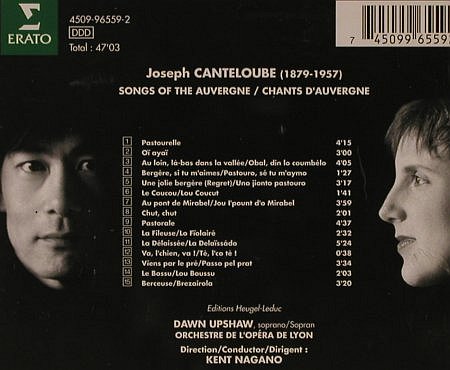 Canteloube,Joseph: Songs Of The Auvergne, Erato, D, 1994 Typ: CD Best.-Nr.: 94605 Preis: 7,50 Euro