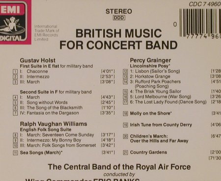Holst,G. / V.Williams / P.Grainin: British Music For Concert B., EMI(CDC 7 49608 2), J, 1988 - CD - 94617 - 12,50 Euro