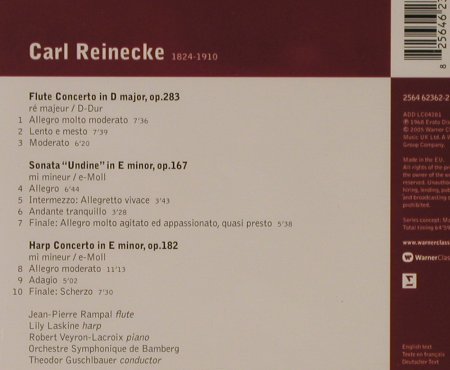 Reinecke,Carl: Flute Concerto op.283/Harp Concerto, Warner Classics, EU, 2005 Typ: CD Best.-Nr.: 94630 Preis: 5,00 Euro