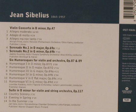 Sibelius,Jean: Complete Works for Violin & Orch., Warner Classics(), EU, 2001 - CD - 94635 - 5,00 Euro