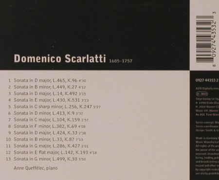 Scarlatti,Domenico: Sonatas, Warner Classics, EU, 2002 Typ: CD Best.-Nr.: 94640 Preis: 5,00 Euro