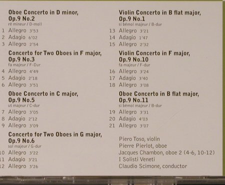 Albinoni,Tomaso: Oboe and Violin Concertos, Warner Classics, EU, 2002 Typ: CD Best.-Nr.: 94658 Preis: 5,00 Euro