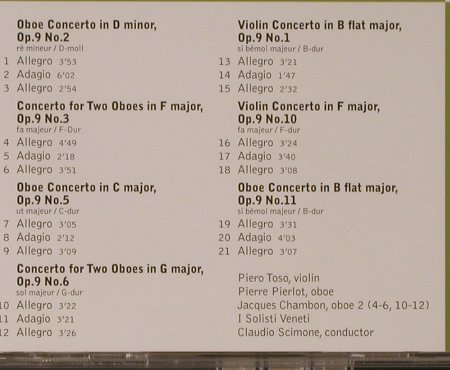 Albinoni,Tomaso: Oboe and Violin Concertos, Warner Classics(), EU, 2002 - CD - 94658 - 5,00 Euro