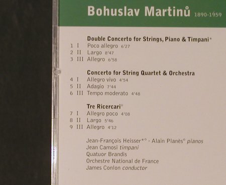 Martinu,Bohuslav: Doppelkonzert für Streicher,Klavier, Warner Classics, EU, 2005 Typ: CD Best.-Nr.: 94662 Preis: 7,50 Euro