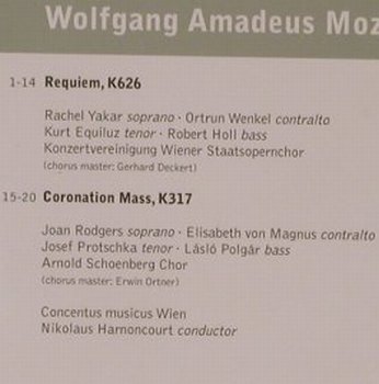 Mozart,Wolfgang Amadeus: Requiem K626 / Coronation Mass,K317, Warner Classics(), EU, 2004 - CD - 94707 - 5,00 Euro