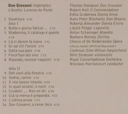 Mozart,Wolfgang Amadeus: Don Giovanni-Highlights, Warner Classics(), EU, 2004 - CD - 94709 - 5,00 Euro