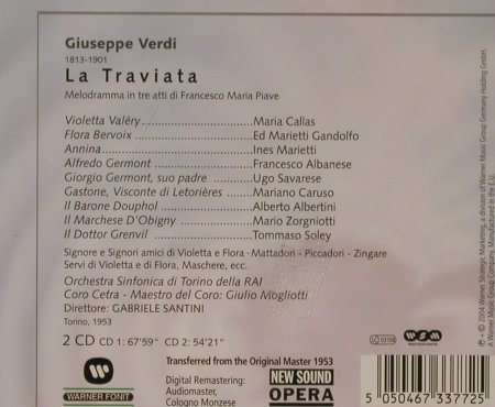 Verdi,Giuseppe: La Traviata(53), Warner, EU, 2004 Typ: 2CD Best.-Nr.: 94731 Preis: 7,50 Euro